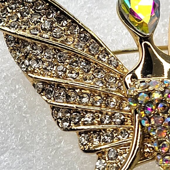 Gold Tone Angel Brooch Statement Brooch - Picture 3 of 14